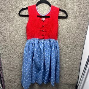 Vintage Salzburg-Wien Dress Womens 12 Traditional Folk Classic Button Austria